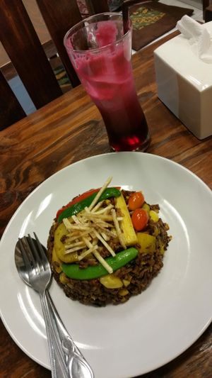 The black rice was soooo great and the juice .. uffff delicious! at Mango in Bangkok