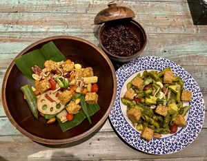 The avocado pesto pasta was incredible   at Mango in Bangkok