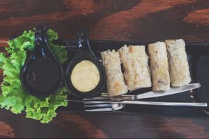 Crispy Vegetable Spring Rolls - a must try! at Mango in Bangkok