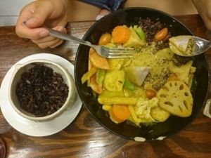 Huge amount of veggies in the Curries at Mango in Bangkok