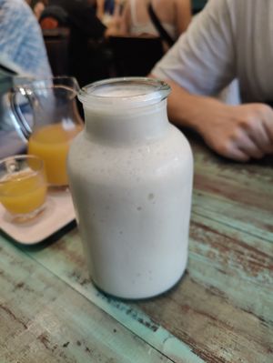 Coconut banana shake at Mango in Bangkok