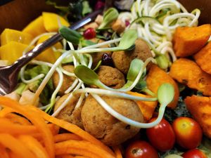 Falafel Zoodle Bowl -  CU at Mango in Bangkok
