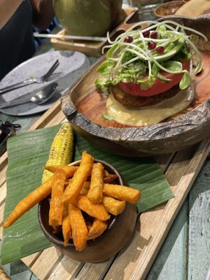 Watermelon Poke Burger  at Mango in Bangkok