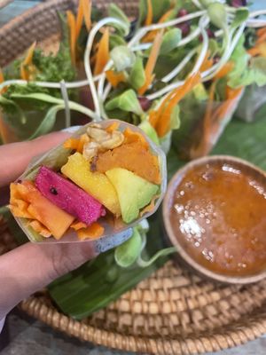 Inside of spring roll 🥵  at Mango in Bangkok