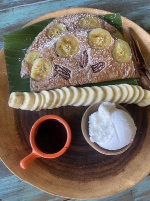 Banana pancake with ice cream  at Mango in Bangkok