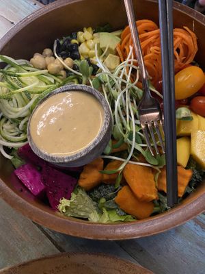 Falafel zuchinni noodle salad  at Mango in Bangkok