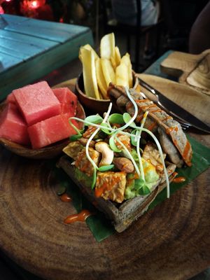 Zucchini waffle at Mango in Bangkok