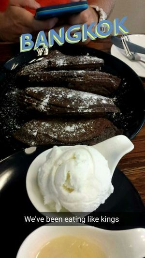 infamous vegan pancakes  at Mango in Bangkok