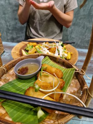 The best spring rolls at Mango in Bangkok