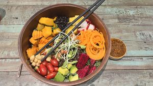 Buddha bowl  at Mango in Bangkok