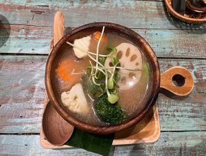 Tom Yum soup  at Mango in Bangkok