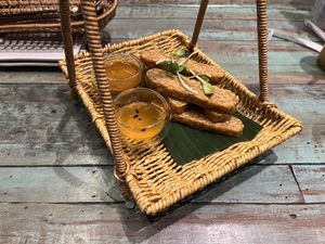 Fried tempeh  at Mango in Bangkok