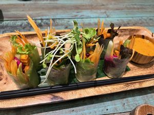 spring rolls  at Mango in Bangkok