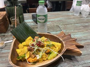 This pineapple jasmin rice combo was incredible   at Mango in Bangkok