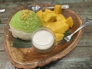 Sticky rice pudding was mind blowing   at Mango in Bangkok