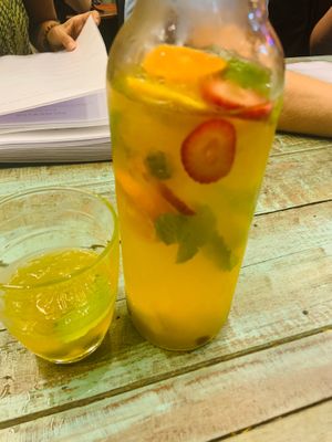 Infused water - super refreshing at Mango in Bangkok