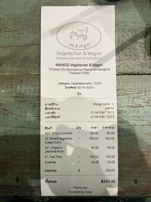 little pricey  at Mango in Bangkok