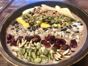 Chocolat smoothy bowl at Mango in Bangkok