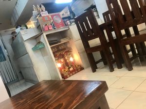 Always an altar in the really genuine Thai places.. at Mango in Bangkok