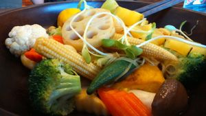 Revisited pad thai with mango sauce at Mango in Bangkok