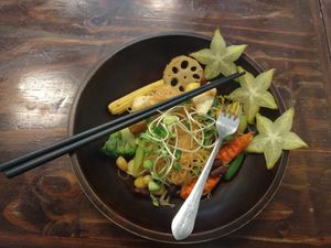 Pad thai mango style at Mango in Bangkok