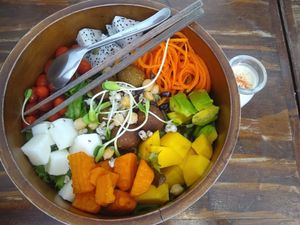 Falafel bowl at Mango in Bangkok