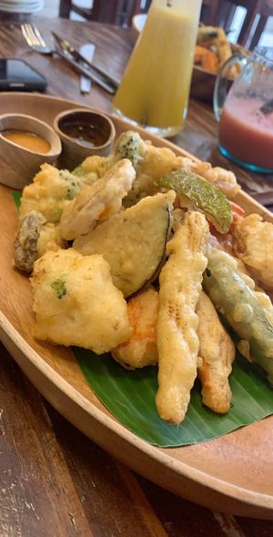 Vegetable tempura  at Mango in Bangkok
