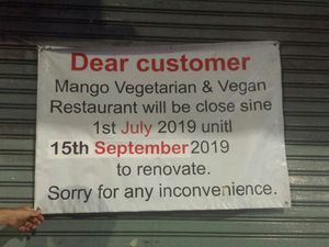 Closed until 15th September at Mango in Bangkok