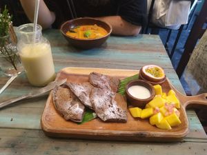 Pancakes with Mango :) at Mango in Bangkok