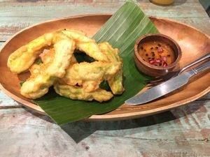 Avocado tempura at Mango in Bangkok