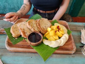 Vegan french toast at Mango in Bangkok