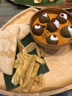 Red Curry Falafel (vegan) at Mango in Bangkok
