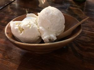 coconut icecream. Sooooo good! at Mango in Bangkok