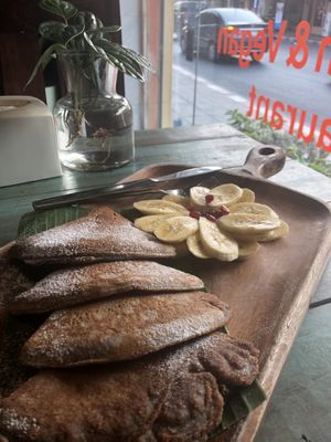 Vegan and GF pancakes  at Mango in Bangkok