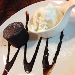 Coconut Iccream & Choc Cake at Mango in Bangkok