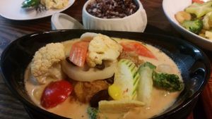 Curried vegetables at Mango at Mango in Bangkok