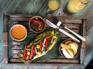 Vegan Bahn Mi Vietnamese Baguette at Mango in Bangkok