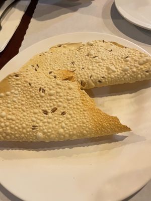Papadum (no sauces are currently vegan)  at Himalayan Kitchen in Honolulu