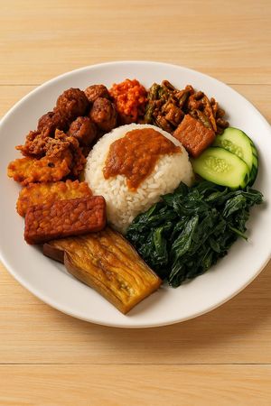 Nasi putih campur at VEGAN FOOD in Ubud