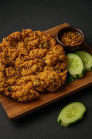 Jamur tiram geprek at VEGAN FOOD in Ubud