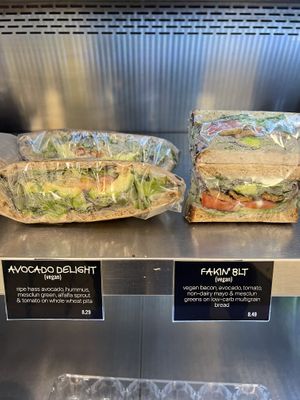 Vegan options in the grab-and-go sectionn  at Green Symphony in New York City