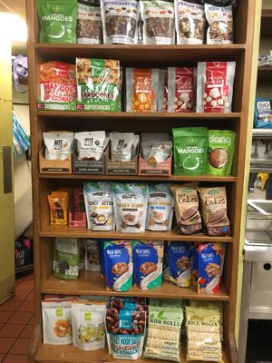 Healthy snacks area at Green Symphony in New York City