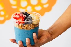 Our delicious Blue Tropics Bowl!  at B Juiced in Ferguson