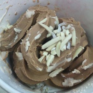 Pumpkin spice latte almond milk froyo!!!  at Goji's in Halifax