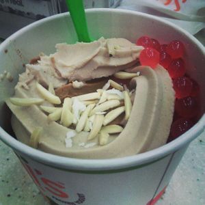 Maple almond milk froyo.  at Goji's in Halifax