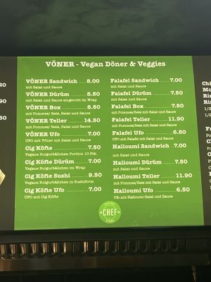 Vegan Menu   at Chef Kebab in Hamburg