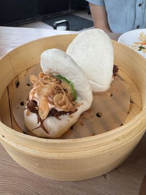 King Oyster Mushroom Baos  at Men & Beasts in Los Angeles