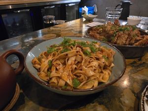 Biang biang noodles 7/10 at Men & Beasts in Los Angeles
