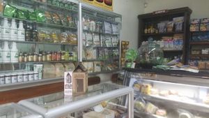 inside at La Lunada Tienda Vegetariana in Bogota