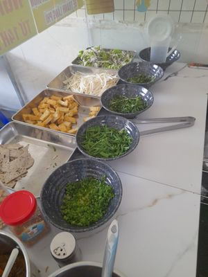 Ingredients for soups at Quán chay THIÊN Y in Ho Chi Minh City